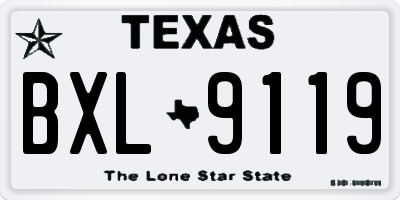 TX license plate BXL9119