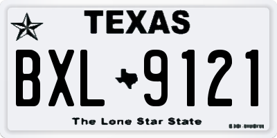 TX license plate BXL9121