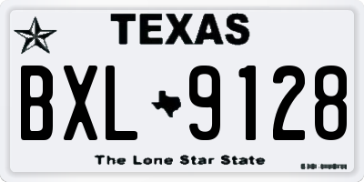 TX license plate BXL9128