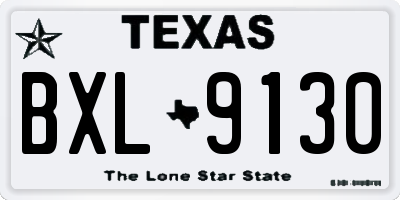 TX license plate BXL9130