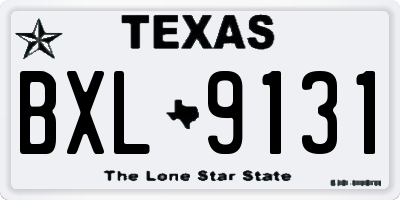 TX license plate BXL9131