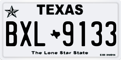 TX license plate BXL9133