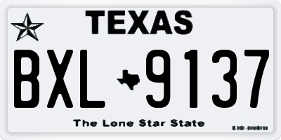 TX license plate BXL9137