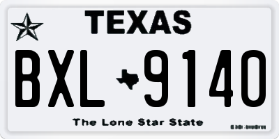 TX license plate BXL9140