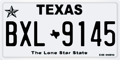 TX license plate BXL9145