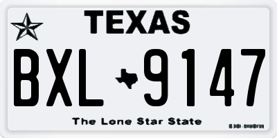 TX license plate BXL9147