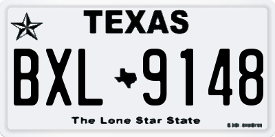 TX license plate BXL9148
