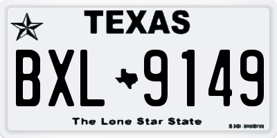 TX license plate BXL9149