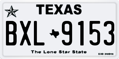 TX license plate BXL9153
