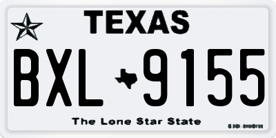 TX license plate BXL9155