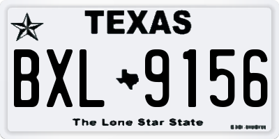 TX license plate BXL9156