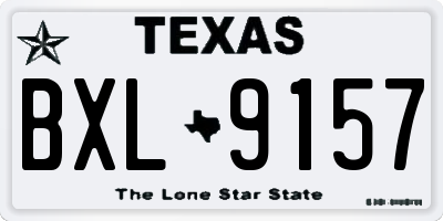 TX license plate BXL9157