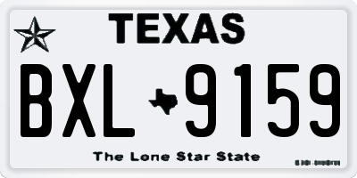 TX license plate BXL9159