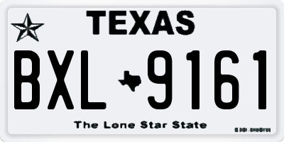 TX license plate BXL9161
