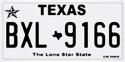 TX license plate BXL9166