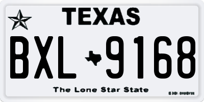 TX license plate BXL9168