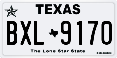 TX license plate BXL9170