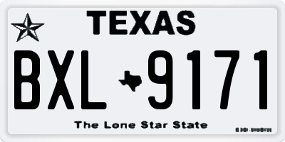 TX license plate BXL9171