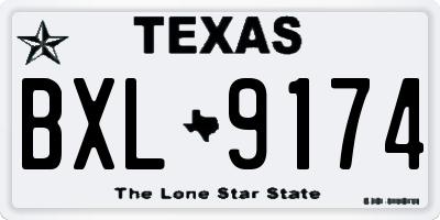 TX license plate BXL9174