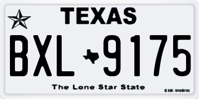 TX license plate BXL9175