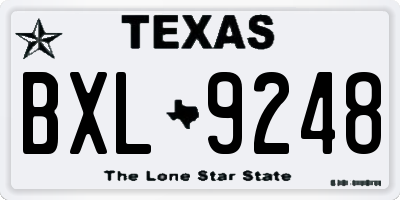 TX license plate BXL9248
