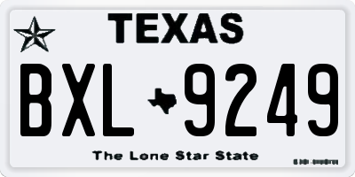 TX license plate BXL9249
