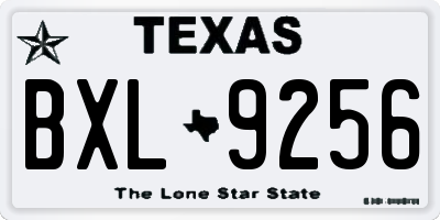 TX license plate BXL9256