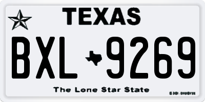 TX license plate BXL9269