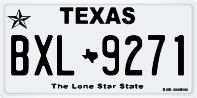 TX license plate BXL9271