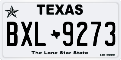 TX license plate BXL9273