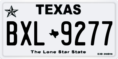 TX license plate BXL9277