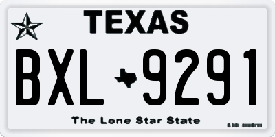 TX license plate BXL9291