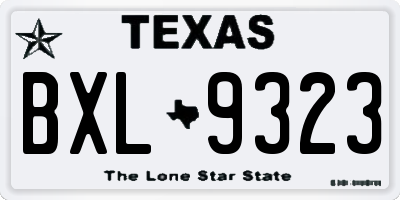 TX license plate BXL9323