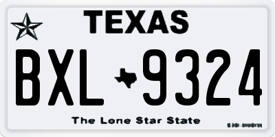 TX license plate BXL9324