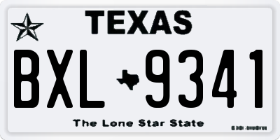 TX license plate BXL9341