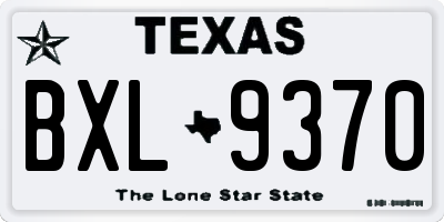 TX license plate BXL9370