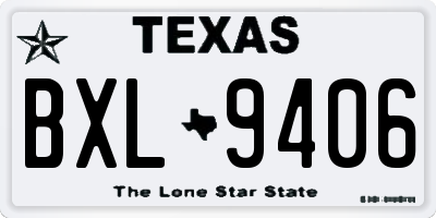 TX license plate BXL9406