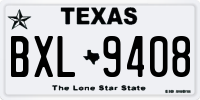 TX license plate BXL9408