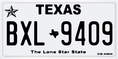 TX license plate BXL9409