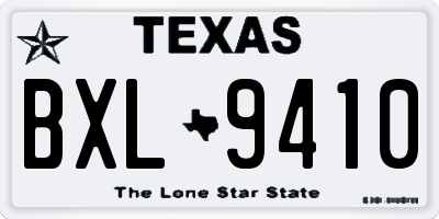 TX license plate BXL9410