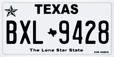 TX license plate BXL9428