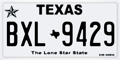 TX license plate BXL9429