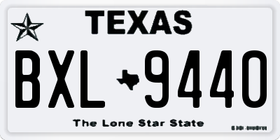 TX license plate BXL9440
