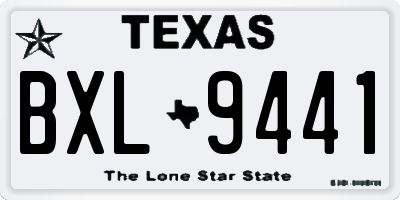 TX license plate BXL9441