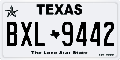 TX license plate BXL9442