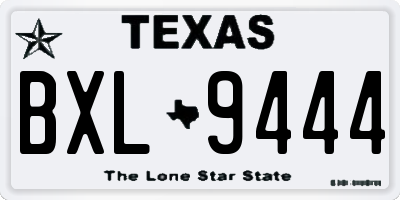 TX license plate BXL9444