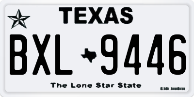 TX license plate BXL9446