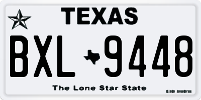 TX license plate BXL9448