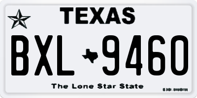 TX license plate BXL9460