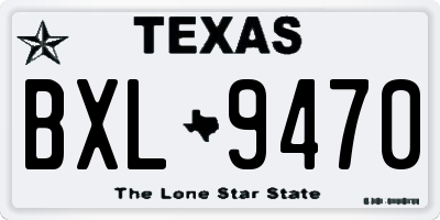 TX license plate BXL9470